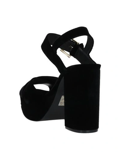 Shop Armani Exchange Sandals In Black