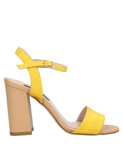 Shop Alberto Zago Sandals In Yellow