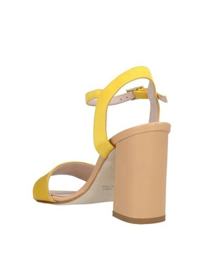 Shop Alberto Zago Sandals In Yellow