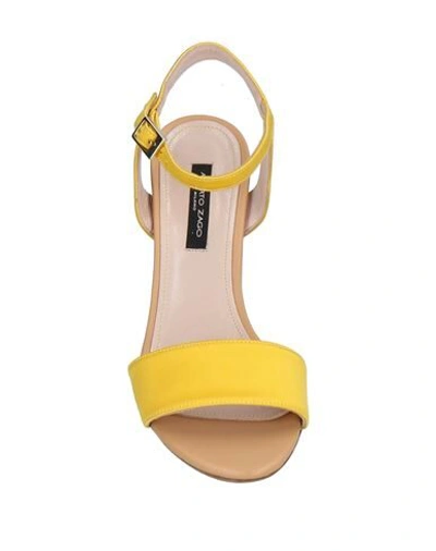 Shop Alberto Zago Sandals In Yellow