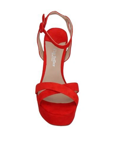 Shop The Seller Woman Sandals Red Size 5 Soft Leather