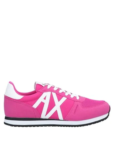 Shop Armani Exchange Sneakers In Fuchsia