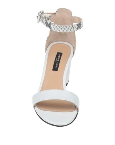 Shop Alberto Zago Sandals In White