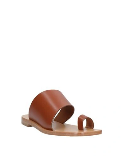 Shop Liviana Conti Toe Strap Sandals In Tan