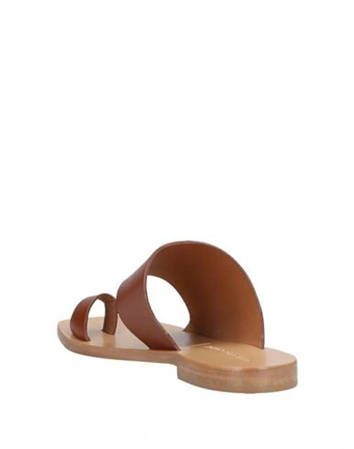 Shop Liviana Conti Toe Strap Sandals In Tan
