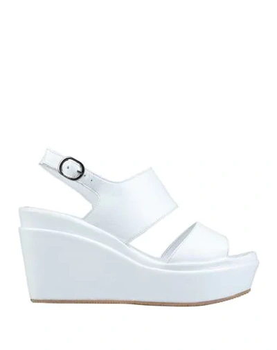 Shop Cafènoir Woman Sandals White Size 10 Soft Leather