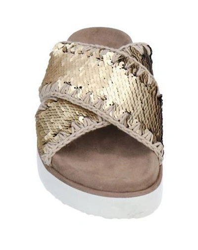 Shop Mou Woman Sandals Gold Size 10 Textile Fibers