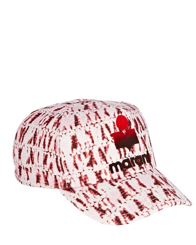 Shop Isabel Marant Tyron Tie-dye Logo Baseball Cap In Red