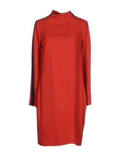 Shop Piazza Sempione Short Dress In Red