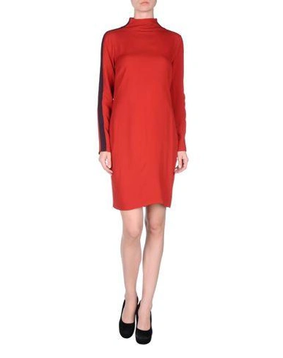 Shop Piazza Sempione Short Dress In Red