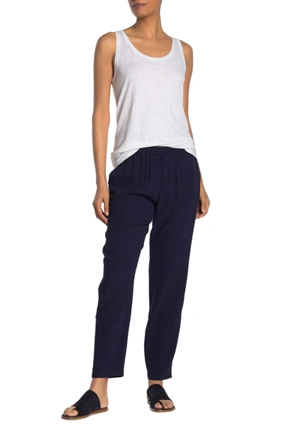 Shop Eileen Fisher Slouchy Ankle Pants In Midnt