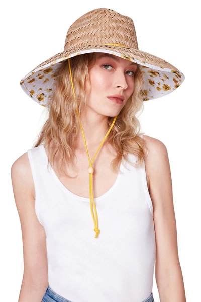 Shop Steve Madden Woven Paper Straw Sun Hat In Yellow