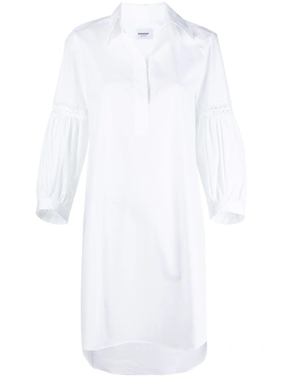 Shop Dondup Cotton Shirt Dress In White