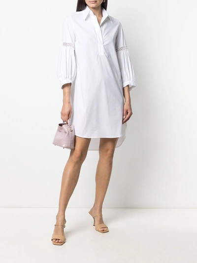 Shop Dondup Cotton Shirt Dress In White