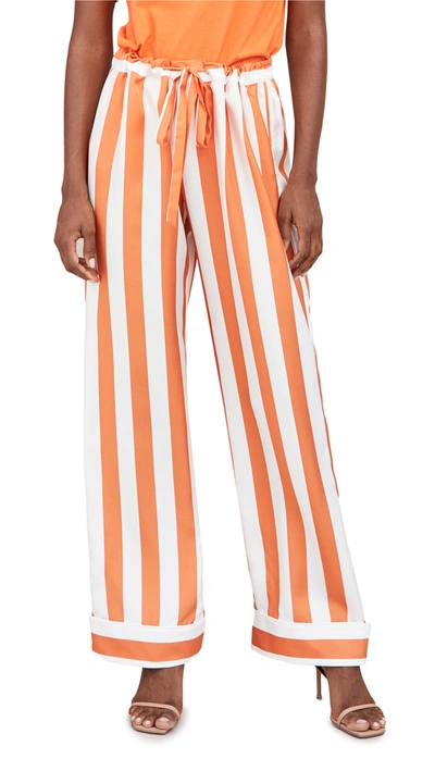 Shop Aliétte Chateau Silk Pants In Stripe