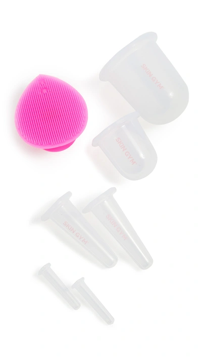 Shop Skin Gym Face & Body Cupping Set In Clear/pink