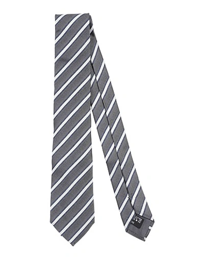 Shop Giorgio Armani Ties & Bow Ties In Grey