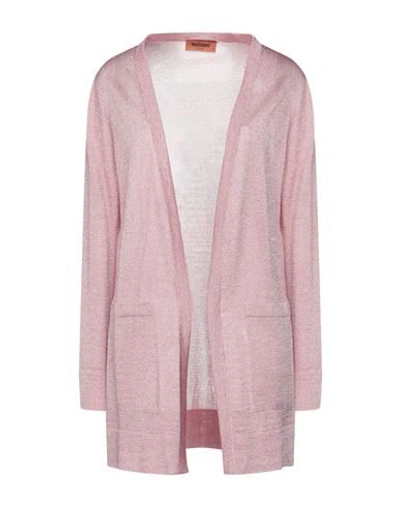Shop Missoni Woman Cardigan Pink Size 10 Viscose, Cupro, Polyester