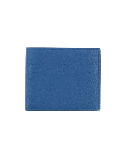 Shop Giorgio Armani Wallets In Blue