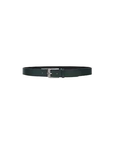 Shop Emporio Armani Belts In Dark Green