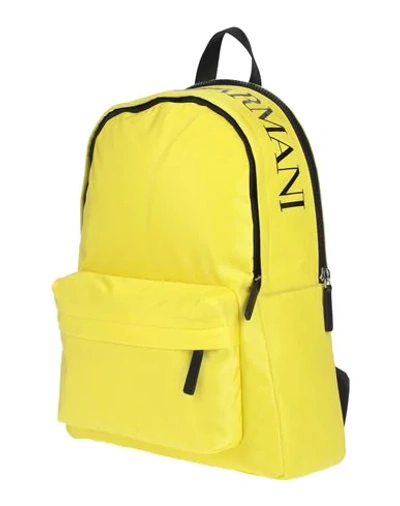 Shop Emporio Armani Backpacks In Yellow