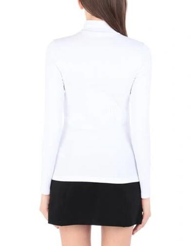 Shop Ninety Percent Org Ctn Rib Roll Neck Top Woman T-shirt White Size L Organic Cotton, Elastane