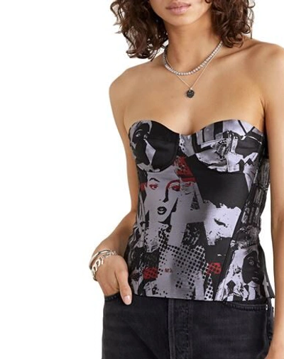 Shop Marques' Almeida Woman Top Black Size Xs Pes - Polyethersulfone, Acrylic