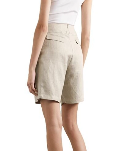 Shop Matin Woman Shorts & Bermuda Shorts Dove Grey Size 8 Linen