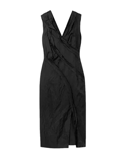 Shop Jason Wu Collection Woman Midi Dress Black Size 10 Viscose, Cotton, Metallic Fiber