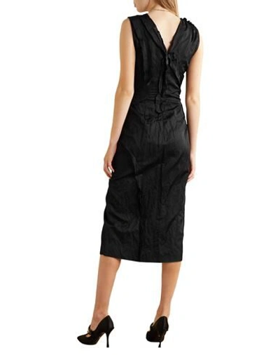 Shop Jason Wu Collection Woman Midi Dress Black Size 12 Viscose, Cotton, Metallic Fiber