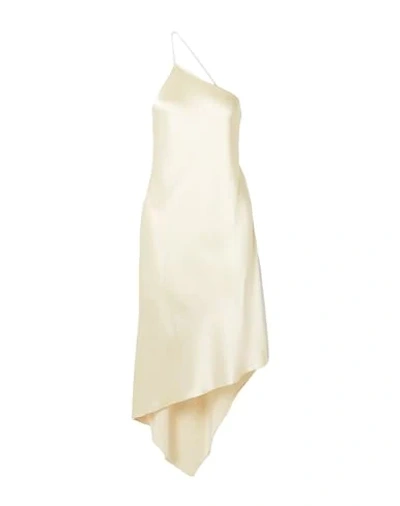Shop Deveaux Woman Midi Dress Ivory Size 12 Triacetate In White