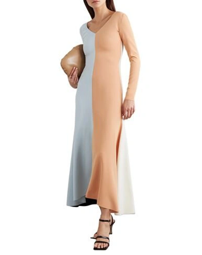 Shop A.w.a.k.e. Long Dresses In Apricot