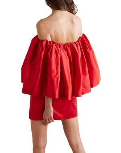 Shop Marques' Almeida Woman Mini Dress Red Size S Silk