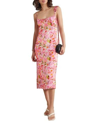 Shop Commission Woman Midi Dress Pink Size 4 Polyester