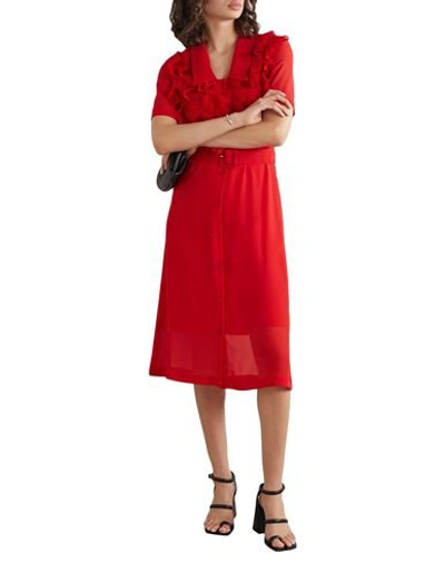 Shop Commission Woman Midi Dress Red Size 8 Polyester