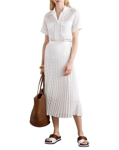 Shop Victoria Victoria Beckham Victoria, Victoria Beckham Woman Midi Skirt White Size 10 Polyester