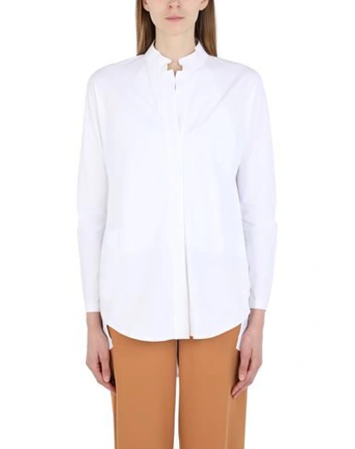 Shop Aday Solid Color Shirts & Blouses In White
