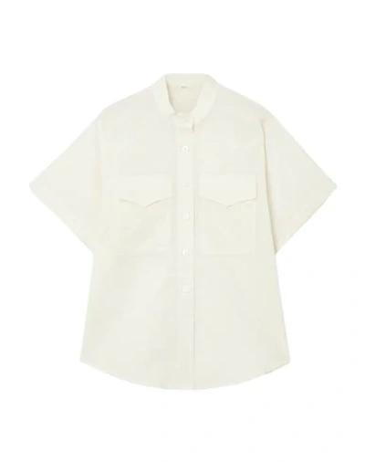 Shop Matin Woman Shirt Ivory Size 8 Cotton In White