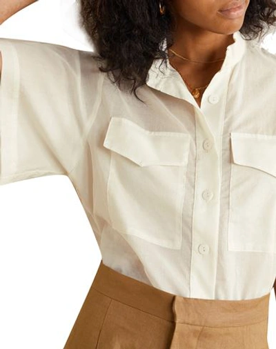 Shop Matin Woman Shirt Ivory Size 8 Cotton In White