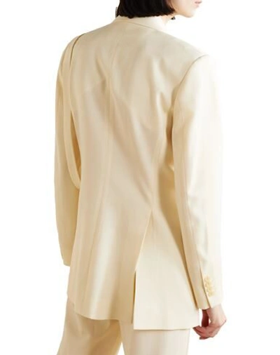 Shop Commission Woman Blazer Ivory Size 8 Wool In White