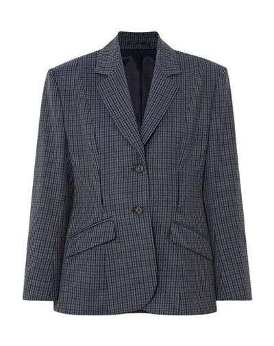 Shop Wright Le Chapelain Woman Blazer Lead Size 8 Wool In Grey