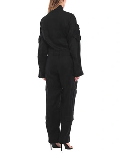 Shop Tre By Natalie Ratabesi Woman Jumpsuit Black Size 6 Linen, Cupro