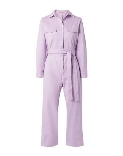 Shop Maggie Marilyn Woman Jumpsuit Mauve Size 10 Organic Cotton In Purple