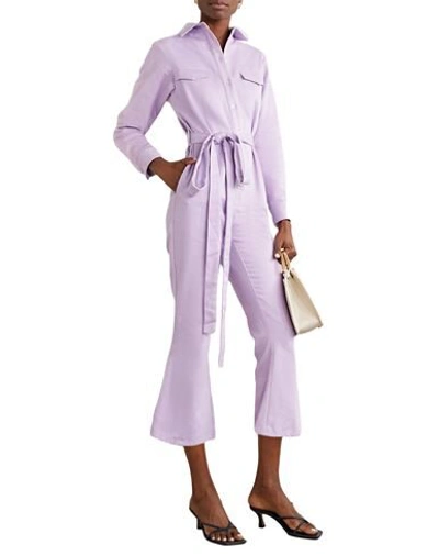 Shop Maggie Marilyn Woman Jumpsuit Mauve Size 10 Organic Cotton In Purple