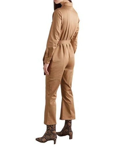 Shop Maggie Marilyn Woman Jumpsuit Camel Size 10 Cotton, Polyester In Beige