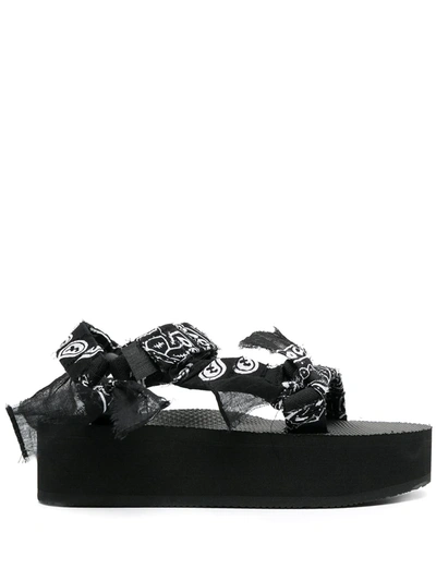 Shop Arizona Love Trekky Bandana-print Sandals In Black