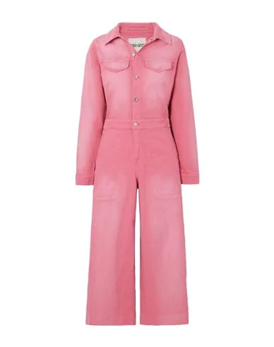 Shop Kenzo Woman Jumpsuit Pink Size 4 Cotton, Elastane