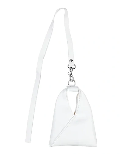 Shop Mm6 Maison Margiela Woman Key Ring White Size - Polyurethane, Bovine Leather