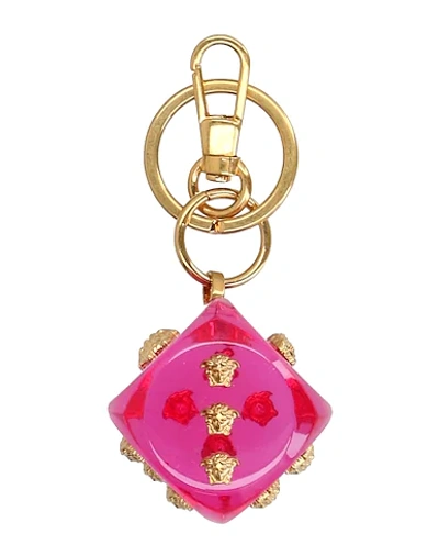 Shop Versace Key Rings In Fuchsia