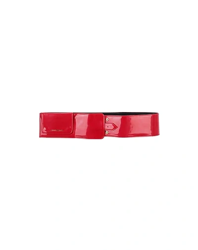 Shop Emporio Armani Woman Belt Red Size 34 Polyester